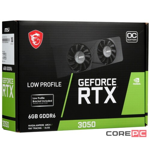 Видеокарта MSI (RTX 3050 LP 6G OC) GeForce RTX 3050 6GB LP 6G OC