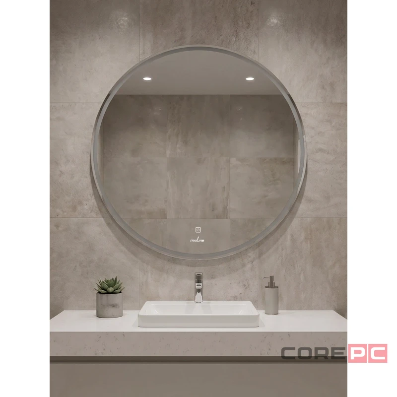 Зеркало MIXLINE Мира ЭКОНОМ D600 (ШВ) сенсорный выкл, светодиодная подсветка, без короба
