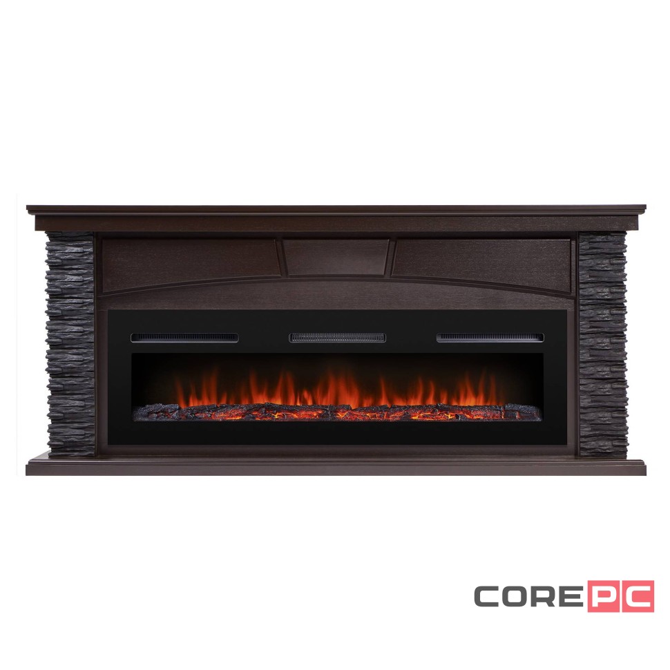 Портал Firelight Porto Long камень черный, шпон венге