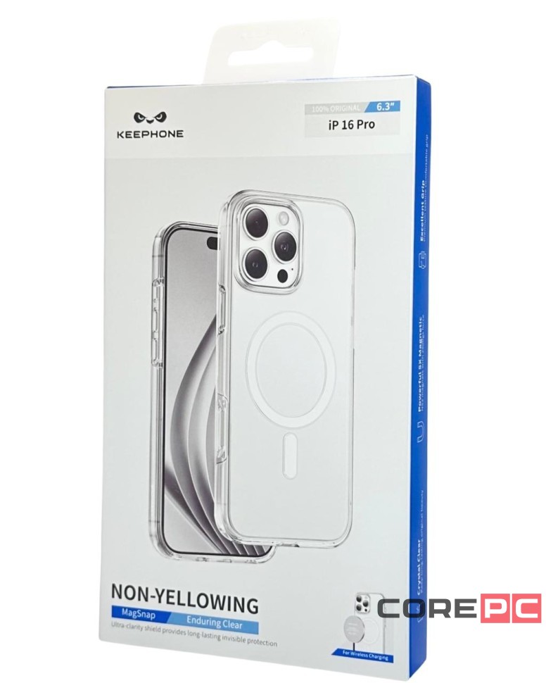 Накладка для i-Phone 16 Pro Keephone Non-Yellowing MagSnap прозрачный