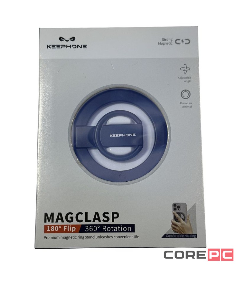 Магнитный держатель-кольцо Keephone MagSnap Easy Grip для Apple iPhone (черный)