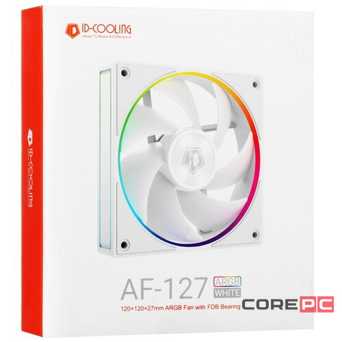 Вентилятор для корпуса ID-COOLING AF-127-ARGB-W ARGB White