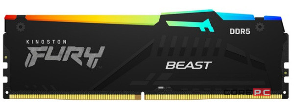 Оперативная память 64 Gb 5600 MHz Kingston FURY Beast RGB Black (KF556C36BBE2AK2-64)