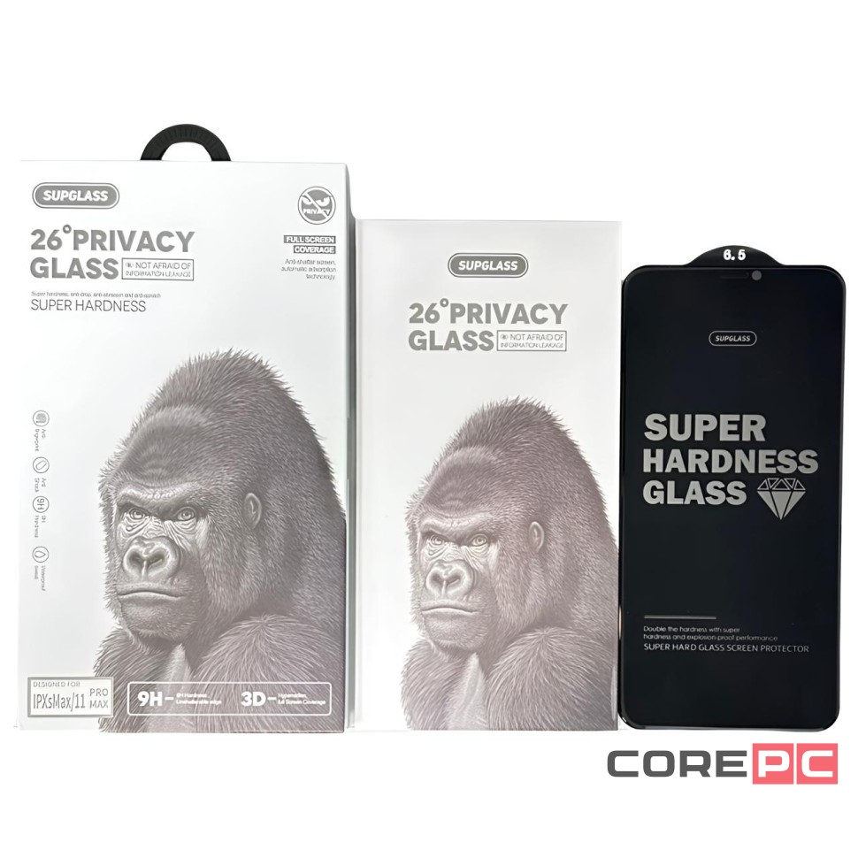 Защитное стекло Антишпион для i-Phone XsMax/11 Pro Max Supglass XC-12 3D