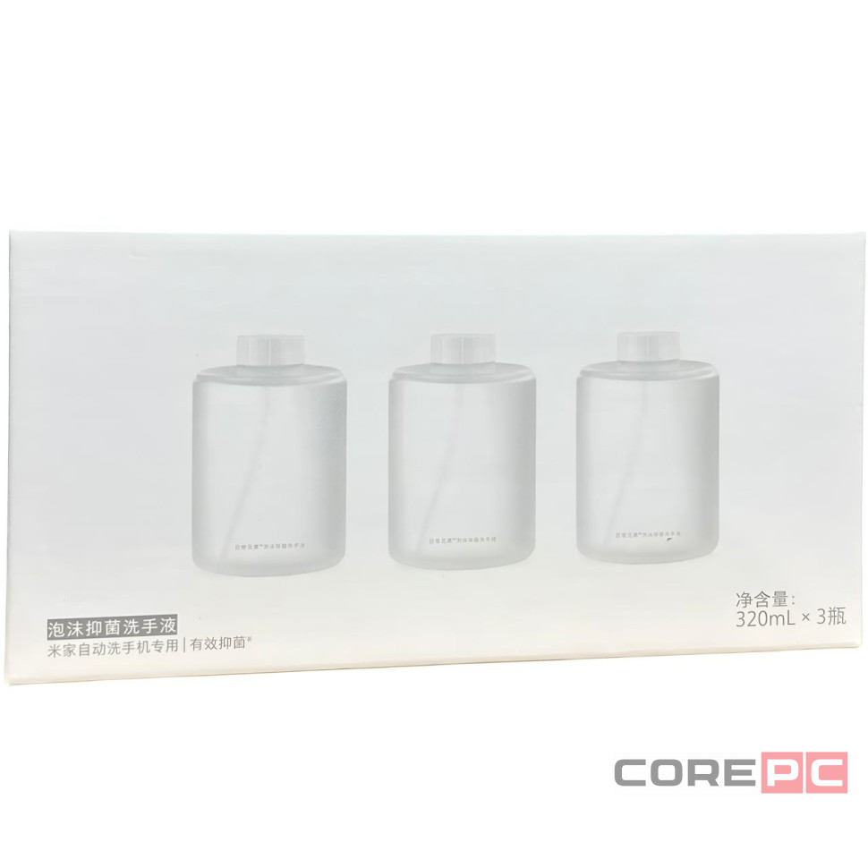 Сменные блоки жидкого мыла для дозатора Xiaomi Mijia AutomaticFoam Soap Dispenser 3шт белые