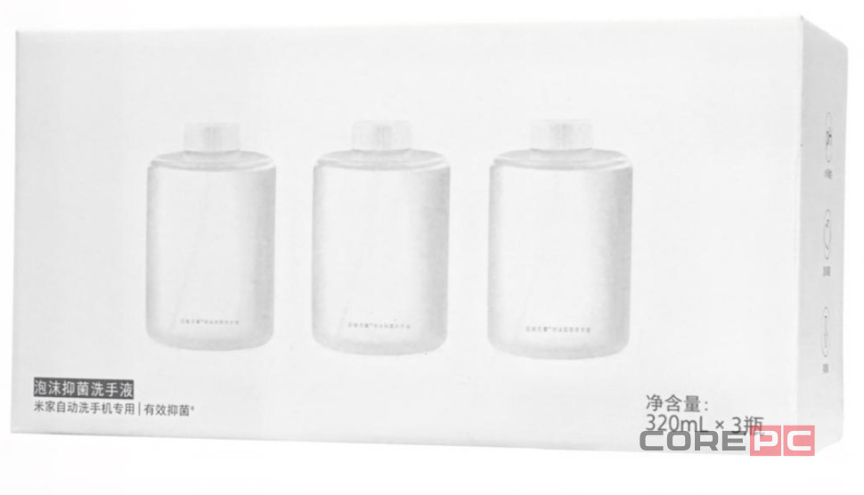 Сменные блоки жидкого мыла для дозатора Xiaomi Mijia AutomaticFoam Soap Dispenser 3шт белые
