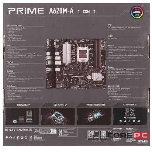 Материнская плата ASUS PRIME A620M-A-CSM 90MB1F10-M0EAYC