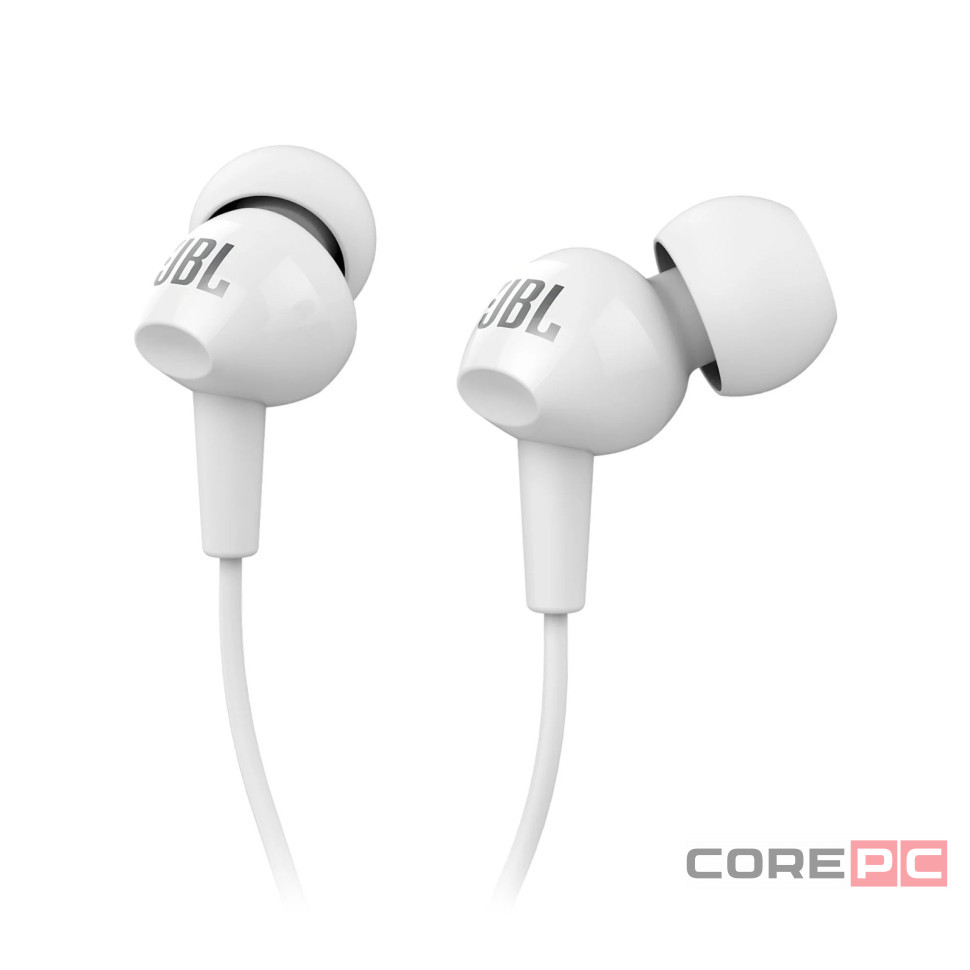 Наушники с микрофоном JBL C100SI 1.2м белые