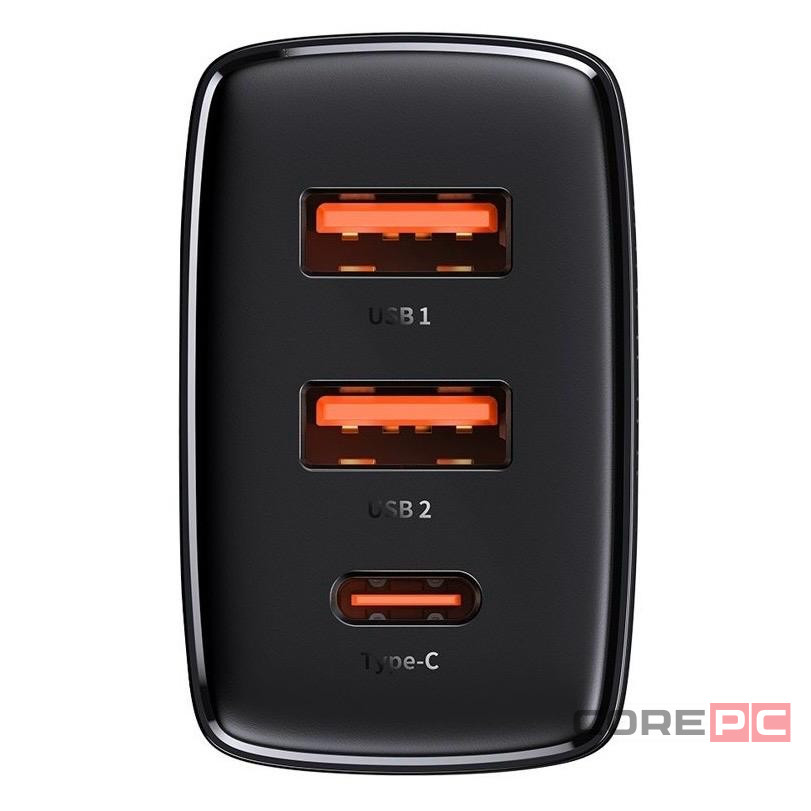 Сетевое зар. устр. Baseus Super Si Quick Charger 2USB/1C 30W EU CCXJ-E01 черное