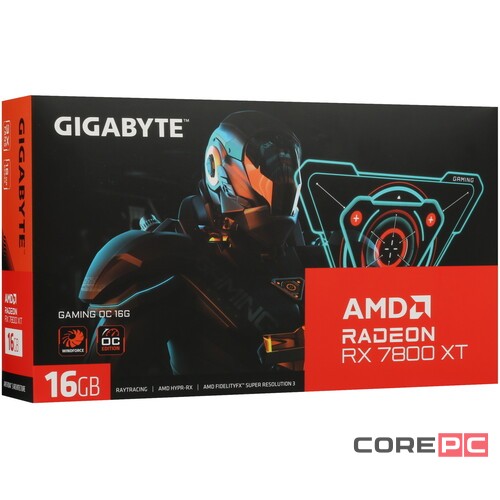 Видеокарта Gigabyte (GV-R78XTGAMING OC-16GD) Radeon RX 7800 XT 16GB GAMING OC