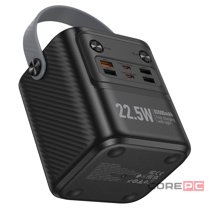 Powerbank Hoco J152 80000mAh 4USB/2C черный