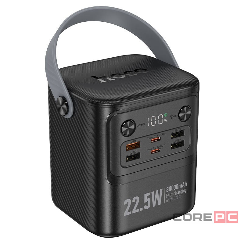 Powerbank Hoco J152 80000mAh 4USB/2C черный