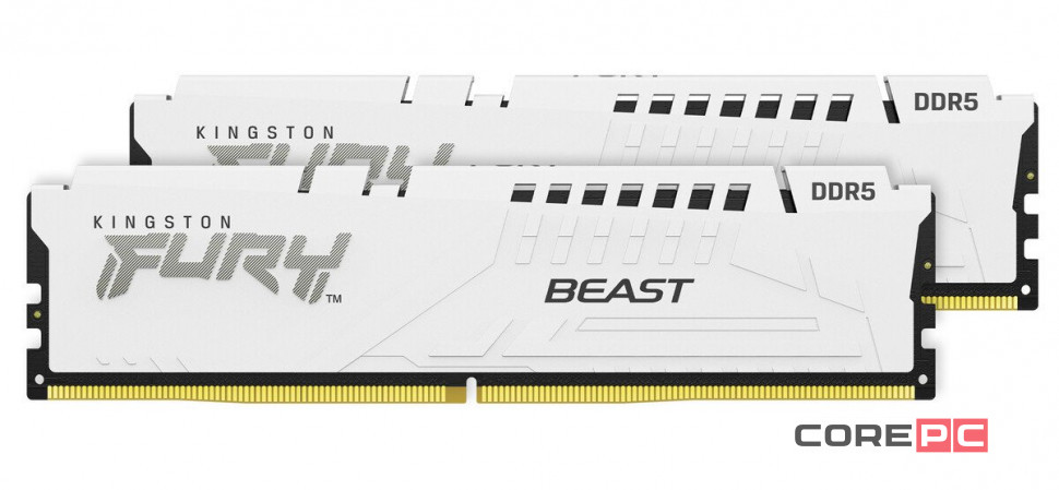 Оперативная память 32 Gb 6400 MHz Kingston FURY Beast White (KF564C32BWK2-32)