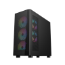 Компьютерный корпус 1STPLAYER FD5-M ARGB Black ARGB (FD5-M-BK-4F2(AP))