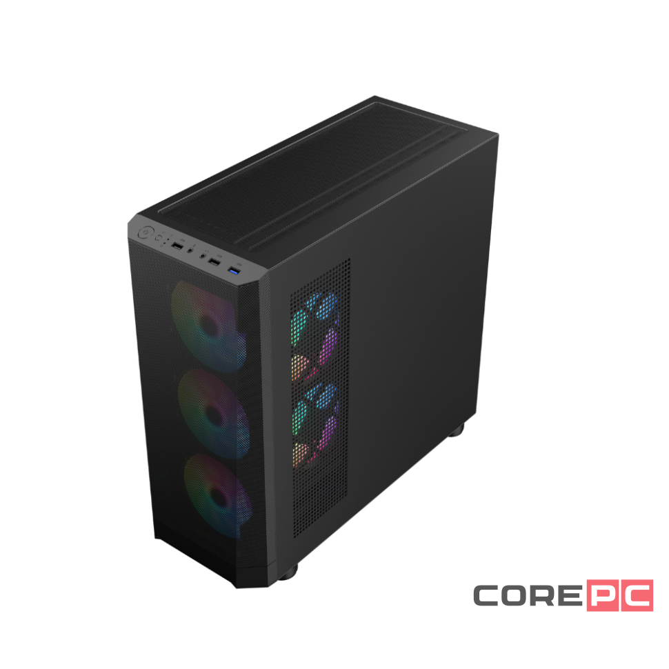 Компьютерный корпус 1STPLAYER FD5-M ARGB Black ARGB (FD5-M-BK-4F2(AP))