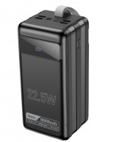 Powerbank Hoco DB50 80000mAh 4USB/Micro/Type-C/Lightning с фонариком черный