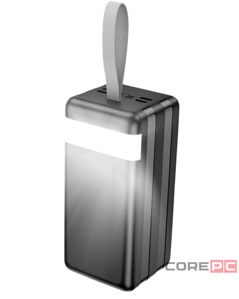 Powerbank Hoco DB50 80000mAh 4USB/Micro/Type-C/Lightning с фонариком черный