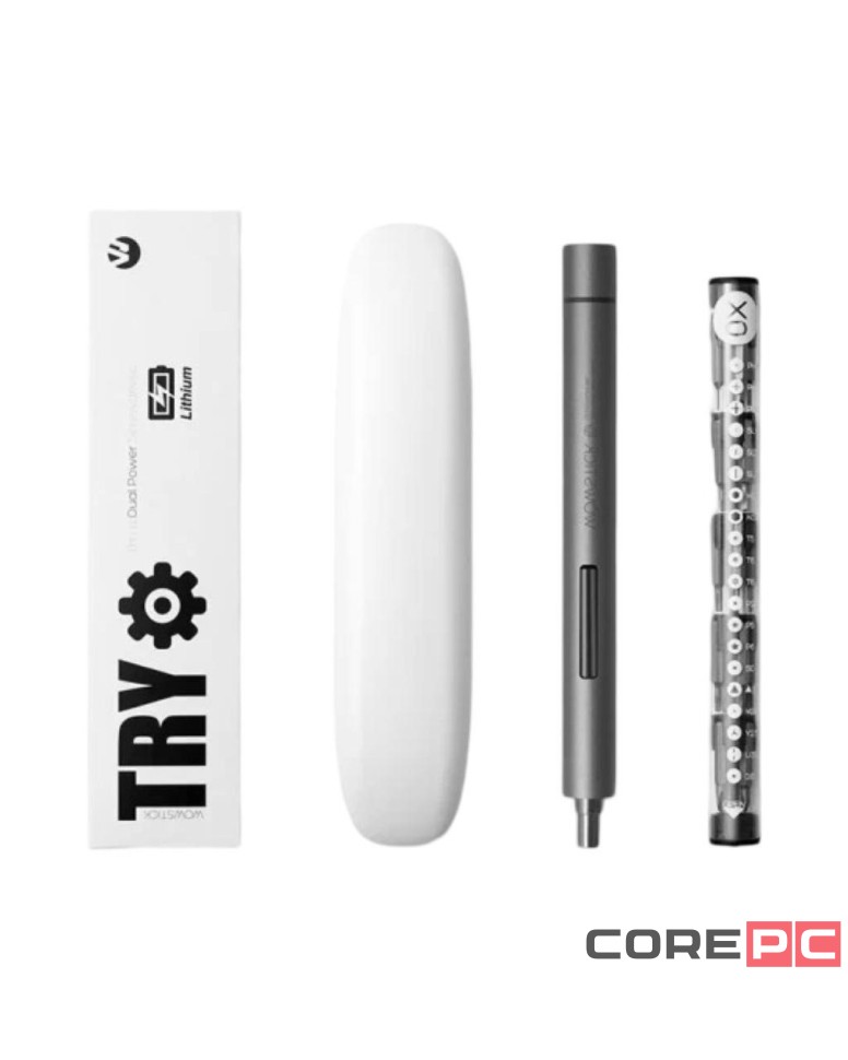Отвертка электрическая умная Xiaomi Wowstick Screwdriver 1F+ TRY 20 in1 Kit черная