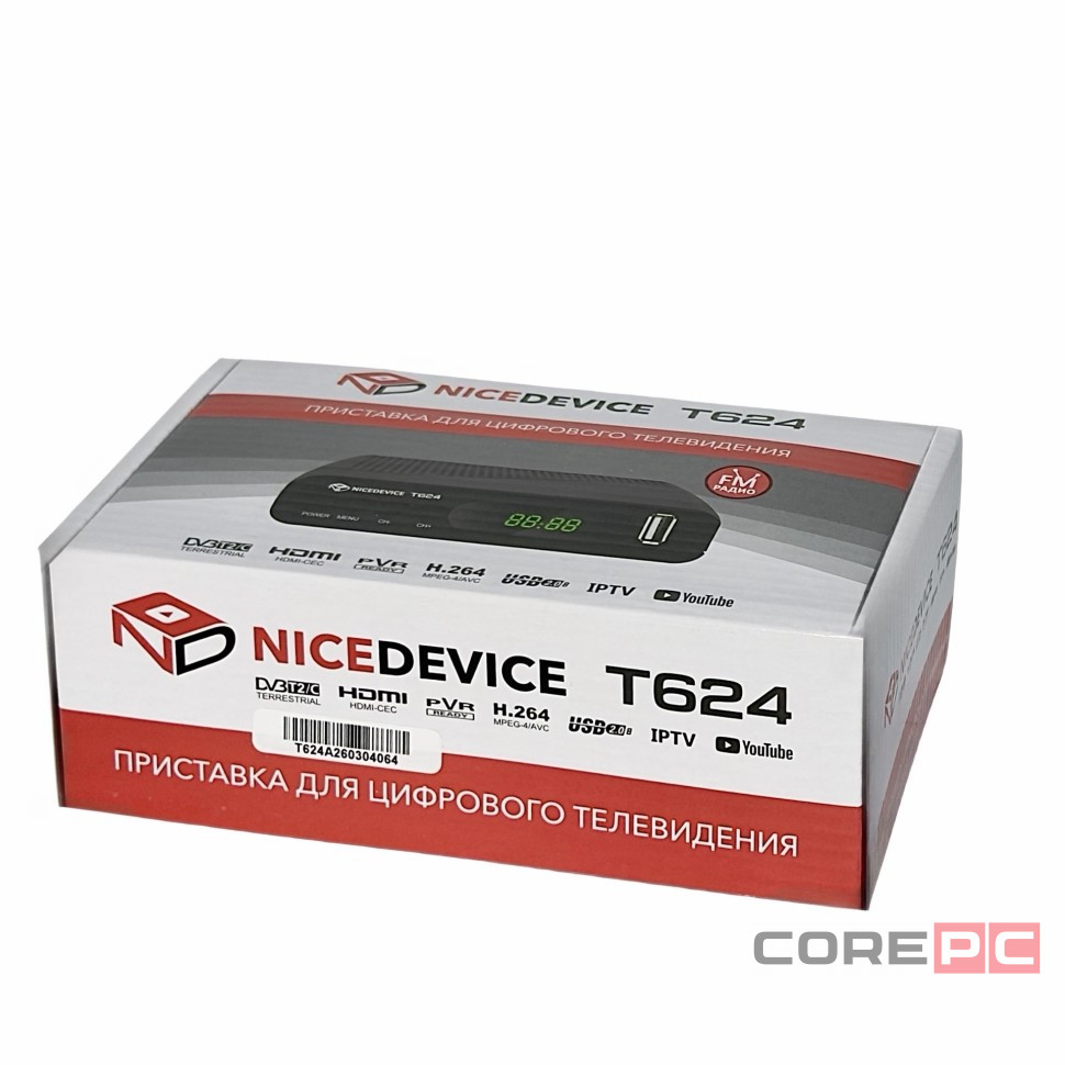 ТВ-приставка для приема цифрового телевидения NiceDevice T624