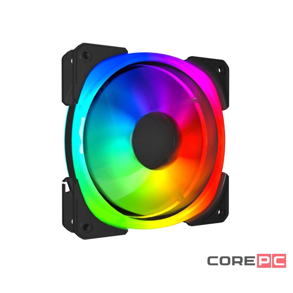 Вентилятор для корпуса Powercase ARGB Black (M21-12 ARGB) PWM Bulk