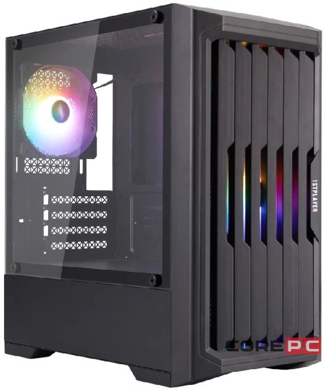 Компьютерный корпус 1STPLAYER BULLET HUNTER H2 ARGB Black (H2-BK-4F7)