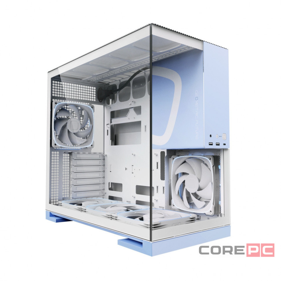 Компьютерный корпус Geometric Future Model 5 White/Blue with fans (1AM5WKPB01100)