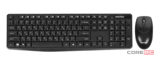 Беспроводной мультимедийный комплект Smartbuy ONE клавиатура +  мышь (SBC-235380AG-K) (черный)