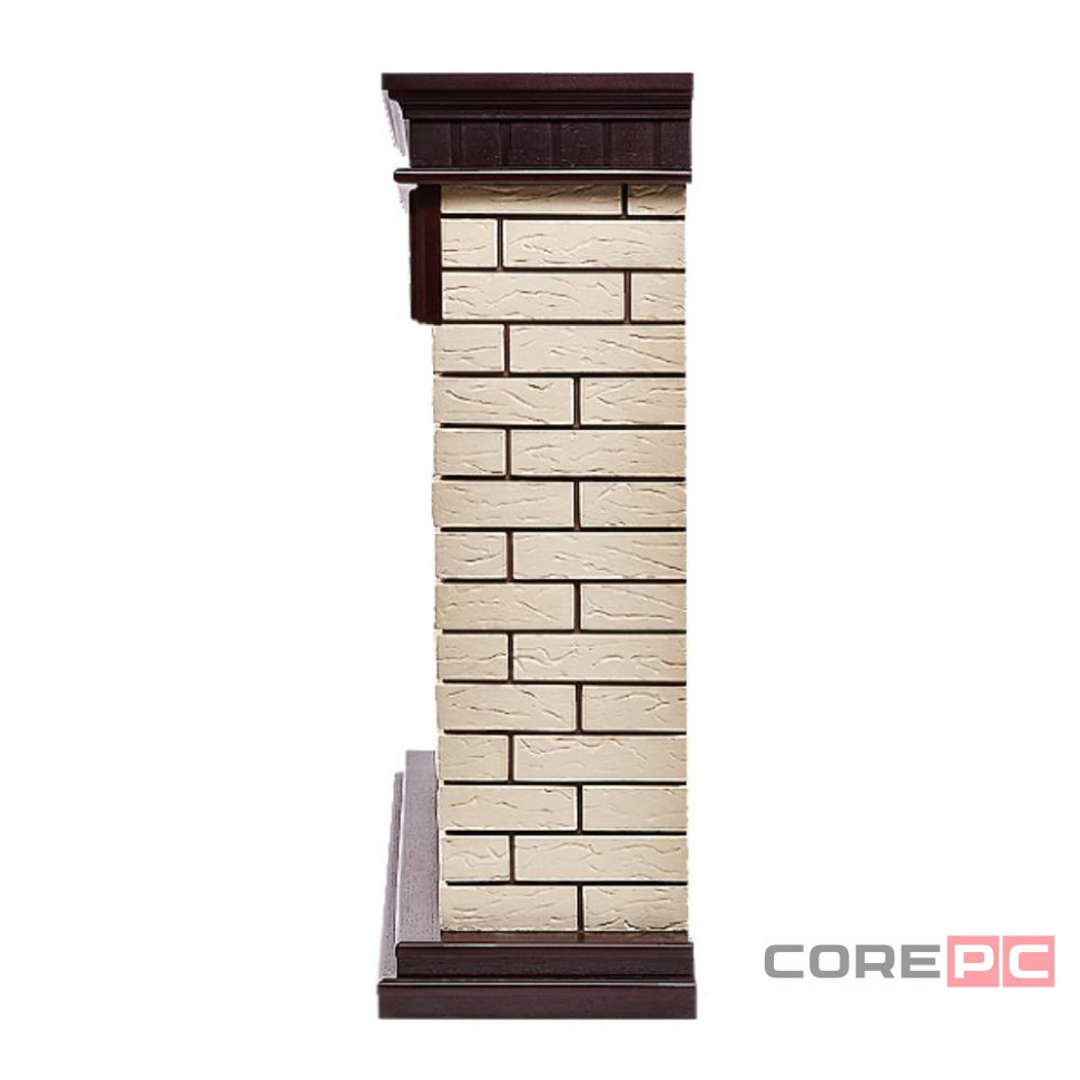 Портал Firelight Bricks 30 камень бежевый, шпон темный дуб
