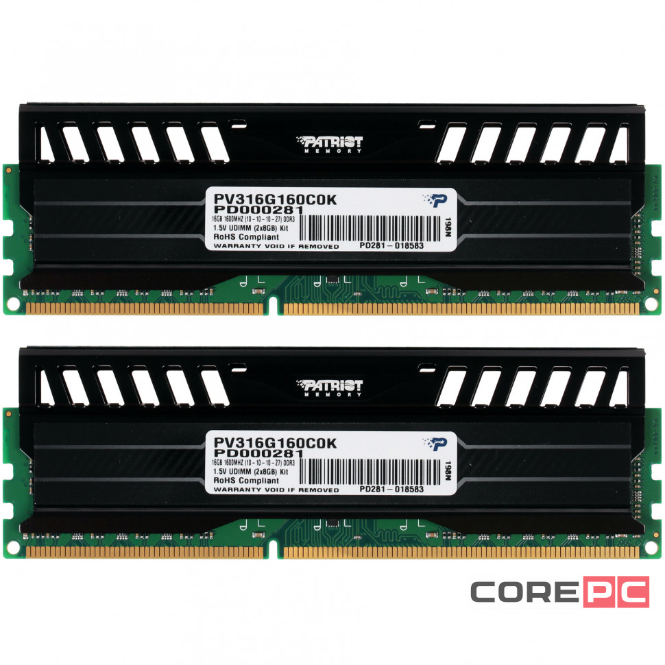 Оперативная память 16 Gb 1600 MHz PATRIOT VIPER 3 (PV316G160C0K)