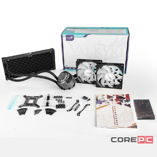 Система жидкостного охлаждения для процессора Valkyrie Jarn 240 ARGB Black (HW C240)