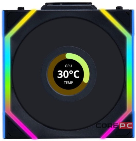 Вентилятор для корпуса Lian Li UNI FAN SL WIRELESS LCD 120 12SLLCD1W1B ARGB Black (G99.12SLLCD1W1B.R0)