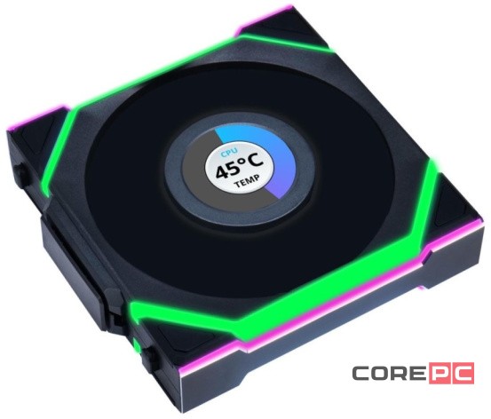 Вентилятор для корпуса Lian Li UNI FAN SL WIRELESS LCD 120 12SLLCD1W1B ARGB Black (G99.12SLLCD1W1B.R0)