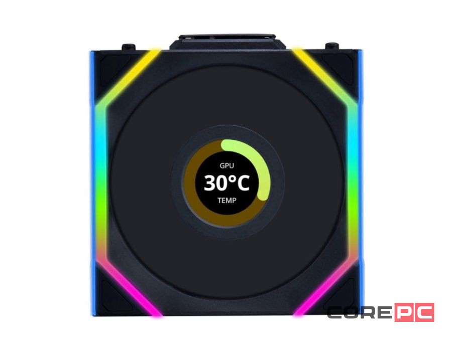 Вентилятор для корпуса Lian Li UNI FAN SL WIRELESS LCD 120 12SLLCD1W1B ARGB Black (G99.12SLLCD1W1B.R0)