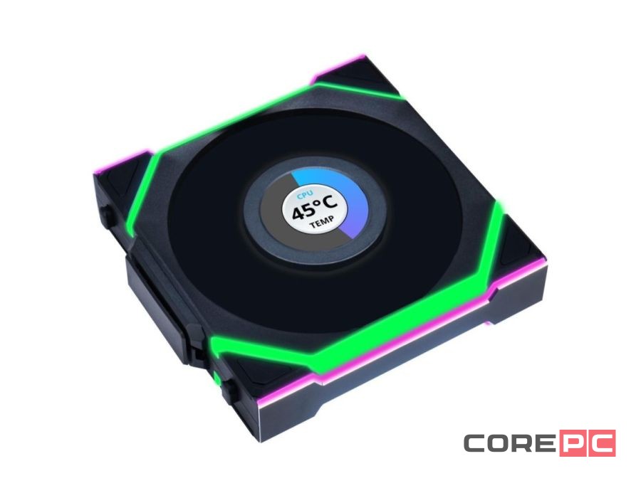 Вентилятор для корпуса Lian Li UNI FAN SL WIRELESS LCD 120 12SLLCD1W1B ARGB Black (G99.12SLLCD1W1B.R0)