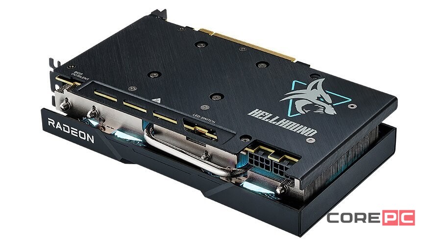Видеокарта PowerColor (RX 7600 XT 16G-L/OC) Radeon RX 7600 XT 16GB Hellhound
