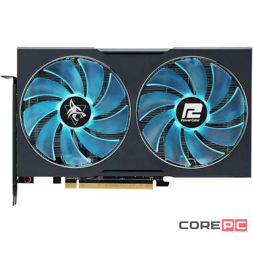 Видеокарта PowerColor (RX 7600 XT 16G-L/OC) Radeon RX 7600 XT 16GB Hellhound
