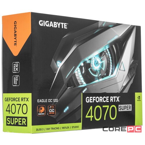 Видеокарта Gigabyte (GV-N407SEAGLE OC-12GD) GeForce RTX 4070 SUPER 12GB EAGLE OC