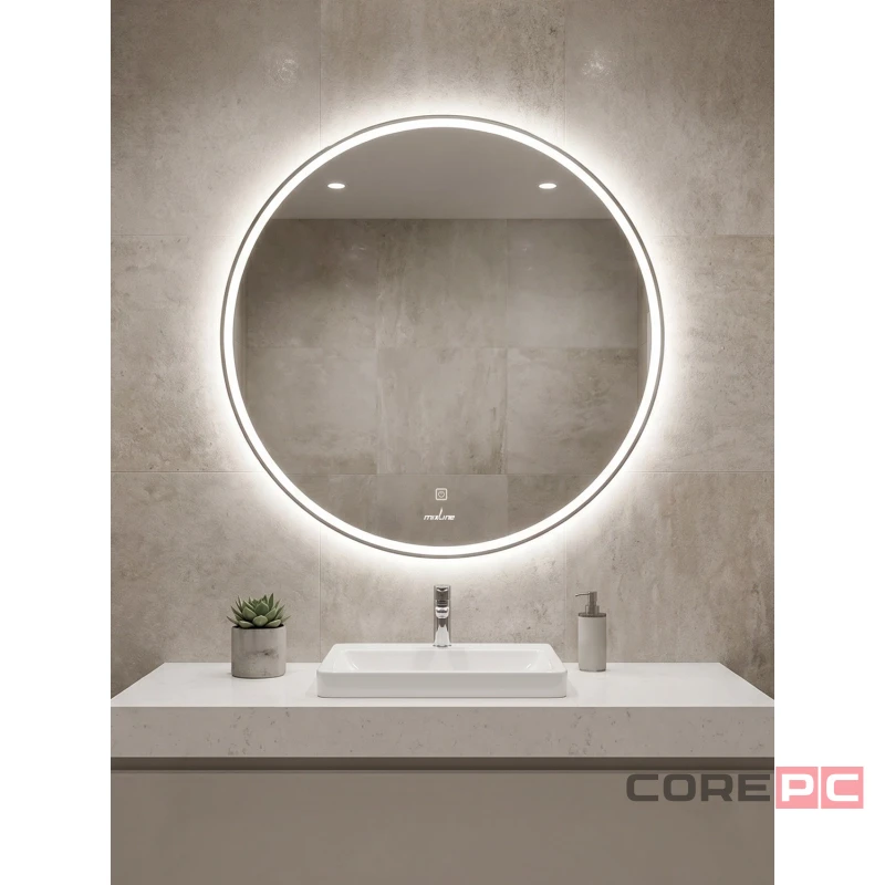 Зеркало MIXLINE Мира ЭКОНОМ D700 (ШВ) сенсорный выкл, светодиодная подсветка, без короба