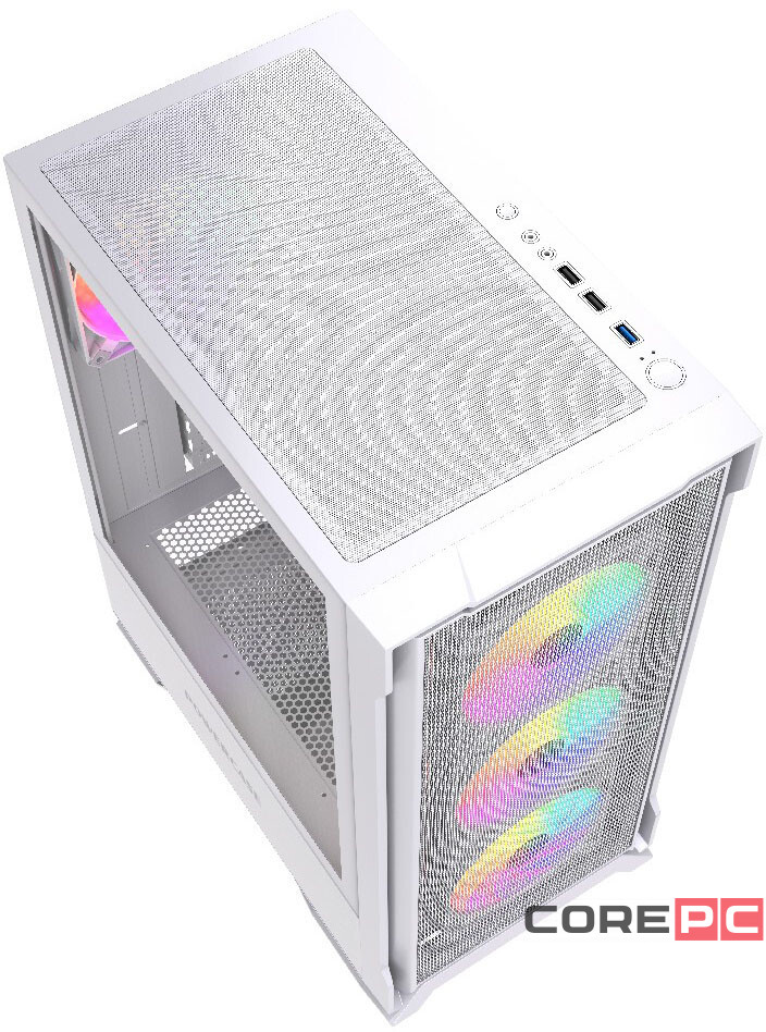 Компьютерный корпус Powercase Mistral AZ4W ARGB TG White (CMAZW-A4)