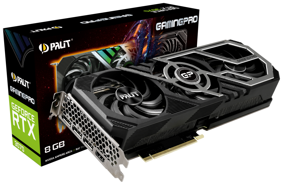 Видеокарта Palit (NE63070019P2-1041A) GeForce RTX 3070 8GB GAMINGPRO V1 LHR