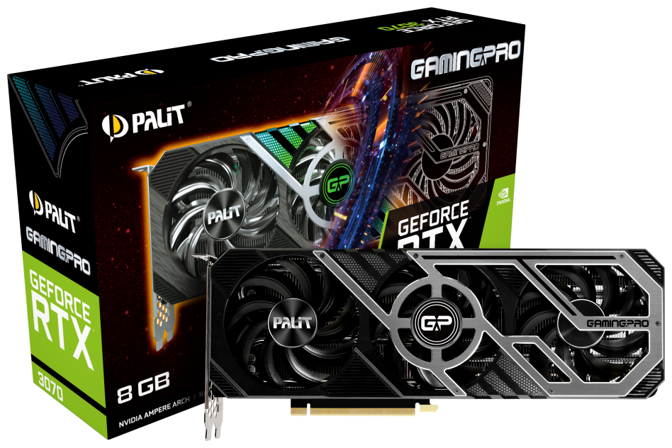 Видеокарта Palit (NE63070019P2-1041A) GeForce RTX 3070 8GB GAMINGPRO V1 LHR