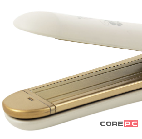 Выпрямитель для волос с насадкой гофре Galaxy (GL4502) (белый/золотой)