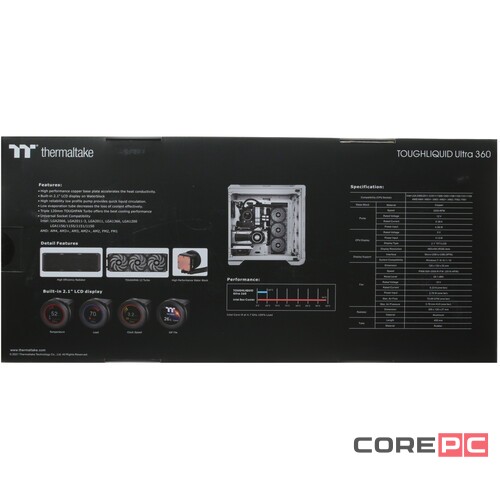 Система жидкостного охлаждения для процессора Thermaltake TOUGHLIQUID Ultra 360 CL-W323-PL12GM-B PWM