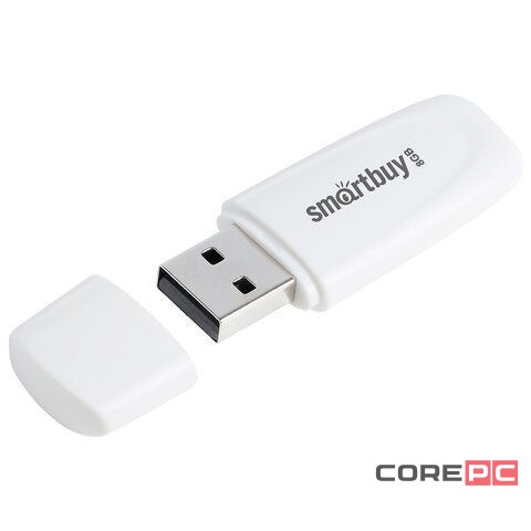 USB флеш накопитель Smartbuy 8GB Scout (SB008GB2SCW) белый