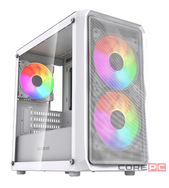 Компьютерный корпус Powercase Mistral Micro A3W TG ARGB V2 White (CMMAW-A3-V2)