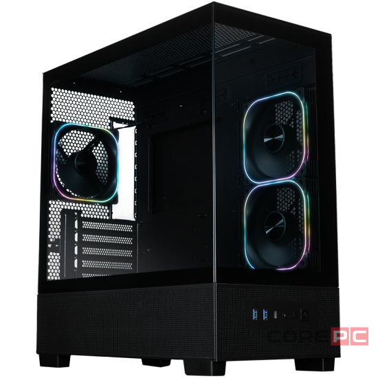 Компьютерный корпус XASTRA Q500M 3ARGB-FG-C10-UC ARGB Black (Q500M-3FG12A-C10-UC)