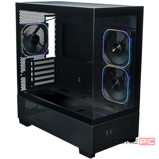 Компьютерный корпус XASTRA Q500M 3ARGB-FG-C10-UC ARGB Black (Q500M-3FG12A-C10-UC)