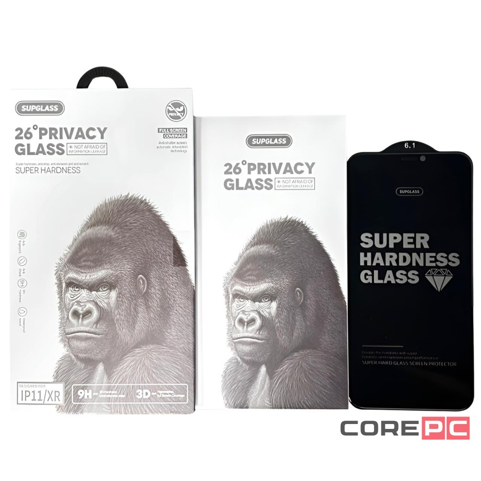 Защитное стекло Антишпион для i-Phone XR/11 Supglass XC-12 3D