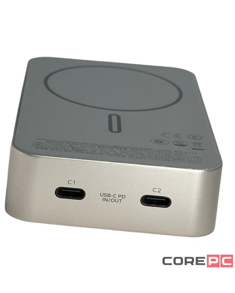 Powerbank магнитный с MagSafe Momax Q. Mag X2 20000mAh/индикатор заряда IP133CNE титан