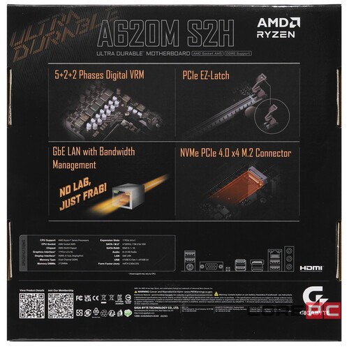 Материнская плата Gigabyte A620M S2H